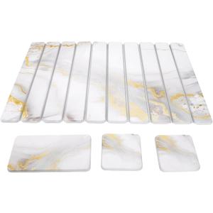 Large Stone Dish Drying Mat for Kitchen Counter,23.6"x15.3" Diatomaceous Earth Mats Foldable Quick Dry Mat Set Absorbent Diatomaceous Earth Bath Pad Diatomite Stones Soap for Dishes,Utensils