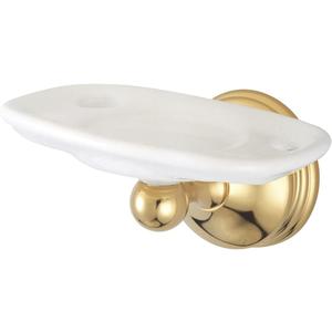 Kingston Brass BA1166PB Vintage Toothbrush and Tumbler Holder, Polished Brass,5-1/4-Inch Length, 2-3/4-Inch Wall Clearance