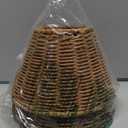 Mini Lampshades Set of 2, Natural Rattan, 3.15" Top x 6.1" Bottom x 3.9" Slant Height,Boho Lamp Shade Replacement Clip-on Traditional Shades (Deep Brown)