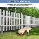 25 Pack Garden Animal Barrier Fence, 17in(H) x27ft(L) No Dig Decorative Fences, 1.5in Spike Spacing Rustproof Metal Garden Fence Border for Dogs Rabbits, Bottom Blocker for Outdoor Yard Patio