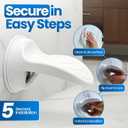 Safe-er-Grip Changing Lifestyles Shower Foot Rest, Non Slip Suction Cup Foot Rest Shower Shaving Leg Assist, Foot Stand for Shower, White, 1 Count (Pack of 1)