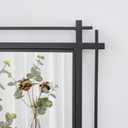 Large Wall Mirrors Decorative, 40''X28'' Bathroom Mirror with Black Iron Frame, Elegant Wall Mirror for Living Room, Dining Room, Fireplace