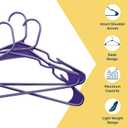 Lifemaster Plastic Clothes Hangers Heavy Duty Hanger Set, for Organizing Clothes, Dresses, and Coat, Holds Up to 5 lbs, Space-Saving Hangers with Non-Slip Shoulder Grooves, Pack of 20, Purple