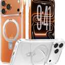 TORRAS Ostand Ultra Slim for iPhone 17 Pro Case Clear 6.3'', [Non Yellowing] Magnetic Stand [Fit for MagSafe], Frameless with Thin Minimalist Case for iPhone 17 Pro Phone Case, Hard, Transparent