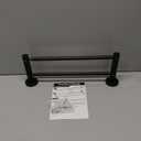 Adjustable Double Bath Towel Bar 16 to 27.6 Inch,ZUEXT Oil Rubbed Black Stainless Steel Towel Holder Hanger, Expandable Wall Mounted Towel Rail for Bathroom Kitchen, 1" Tube Towel Rail Racks w/Hooks