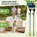 Adult Forearm Crutches 2-Pack, Foldable Adjustable 36"-46"