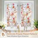 DOWELL Stained Glass Window Privacy Film, Rainbow Film, Boho Floral, 35.4" X 78.7"