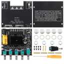 Bluetooth Power Amplifier Board with Subwoofer 2.1 Channel 50W x 2+100W DC 12V-24V Audio Power Amplifier Module for DIY Bluetooth Audio and Store Home Theater with Treble and Bass Control