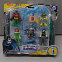 Fisher-Price Imaginext DC Super Friends Preschool Toys Batman Battle Multipack 9-Piece Figure Set with Light-Up Backpack for Ages 3+ Years