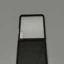 Foluu Leather Case for Samsung Galaxy Z Flip 7 with Front Built-in Screen Protector, PU Leather + Hard PC Shell Ultra Thin Slim Durable Protective Phone Cover for Galaxy Z Flip7 5G 2025 (Black)