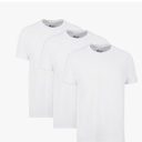 Hanes Men's Cotton, Moisture-Wicking Crew Tee Undershirts, White 3XL 3pcs