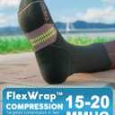 Womens Coolmax Bamboo Viscose Compression Running Crew Socks, Moisture-Wicking Anti-Blister Hiking&Gym Athletic (Small, Storm Teal)
