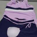 PROALLO Little Girls' Summer Swimwear Two Piece Boy Short Tankini Kids Swimsuit, 11/12Y