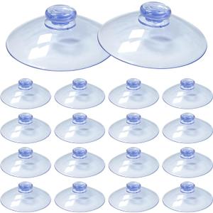 16 Packs Suction Cups 55mm/2.17 Inch Clear Sucker Pads Without Hook for Glass Home Organization Decoration (16, 55mm)