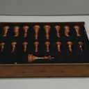 AMEROUS High Polymer Weighted Chess Pieces with 4.25'' King - 2 Extra Queens - Gift Package, Standard Tournament Chessmen for Chess Board or Replacement of Missing Pieces (Chess Pieces Only)