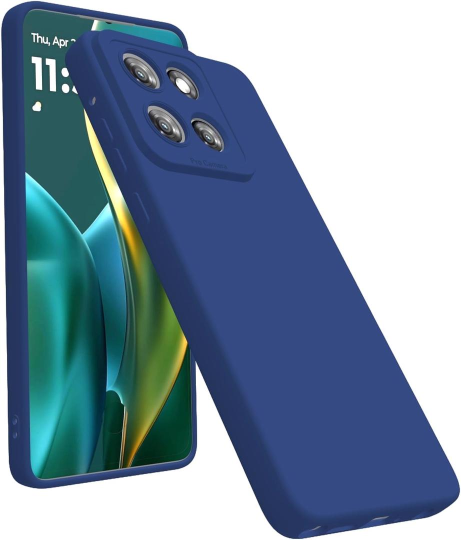 Compatible with Moto G Stylus 2025 Case: Liquid Silicon Protective Military,Grade Armor G Stylus 2025 Case,Heavy Duty Protection Phone Cases for G Stylus Blue