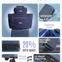 LIGHT FLIGHT 3-Piece Luggage Sets, Expandable Carry On Luggage 22x14x9 Airline Approved, Hardside Carry On Suitcases with Wheels, TSA Lock Travel Luggage Sets, Royal Blue