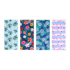 4 Pack Microfiber Oversized Lightweight Beach Towel for Adults Women Men, Reversible 71" x 32" XL Extra Large Thin Quick Dry Sand Free Pool Towels for Travel Sport Swimming Camping Picnic Yoga Gym