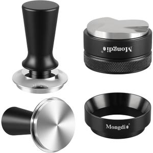Mongdio 51mm Espresso Accessories Kit, Espresso Tamper, Dosing Funnel and Coffee Distributor, Fits 51 mm Espresso Machines and Portafilters