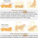 ONECUTE Dog Purse Carrier for Small Dogs Rabbit cat with Large Pockets, Cotton Bag, Dog Carrier Soft Sided, Collapsible Travel Puppy Carrier (Grey, 13.6" L x 6.5" W x 10" H)