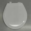 BEMIS 500EC 390 Toilet Seat with Easy Clean & Change Hinges, 1 Pack Round, Cotton White