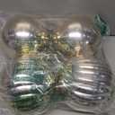 4in Large Christmas Ornaments Shatterproof Christmas Ball Ornaments Giant Hanging Balls Mercury Decorations for HolidayChampagne,4PC