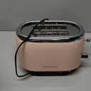 Mueller Retro Toaster 2 Slice with 7 Browning Levels and 3 Functions: Reheat, Defrost & Cancel, Stainless Steel Features, Removable Crumb Tray, Under Base Cord Storage, Pink