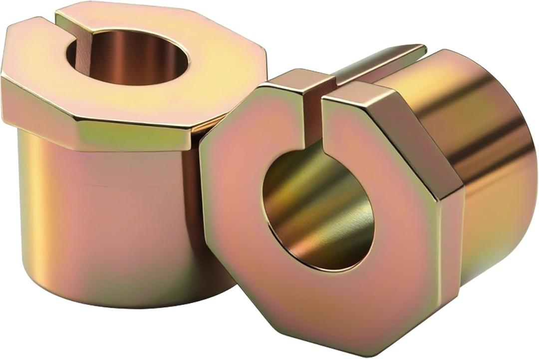 KR23228 Caster Shim Set 2 Degree Compatible with Ford F250 F350 4WD Super Duty 2005-2022 F450 Super Duty 2005-2018 Excursion 2004-2005, 2Pcs Adjustable Alignment Caster Camber Bushing