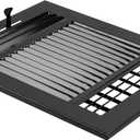 HVAC Premium 10"w X 6"h 3-Way AIR Supply Grille - Vent Cover & Diffuser - Flat Stamped Face - Black [Outer Dimensions: 11.75"w X 7.75"h]