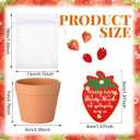 Ctosree 50 Sets Strawberry Baby Shower Favors for Guests a Berry Sweet Baby Is on the Way Seed Packets Include Self-adhesive Seed Packets Flowerpot Thank You Tags Organza Bags for Gender Reveal Party