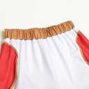 Zombie Girls Costume Kids Character Halloween Cosplay Mesh Top Pants Hooded Coat 3PCS Uniform Outfits (5-6 Years, Red)