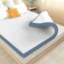 4 Inch Firm Memory Foam Mattress Topper King Size, High Density Support Bed Pad for Back Body Pain Relief, Removable Washable Soft Cover, CertiPUR-US Certified
