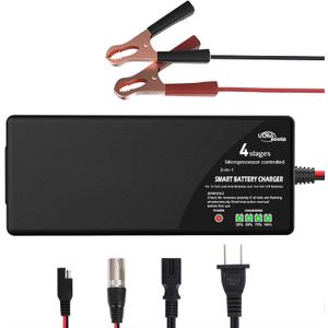 ULTRAPOWER 14.6V 10A LiFePO4 Battery Charger,Smart Battery Charger for 12V LFP Batteries and Lead Acid Battery,4LEDs Indicator,Fast Charging,High Efficiency for Deep Cycle Batteries.