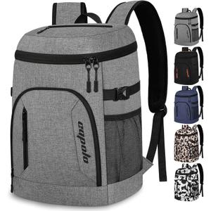 Capolo Cooler Backpack 30 Cans, Insulated Thermal Bag Beverage Soft Cooler Lunch Camping Travel Picnic Hiking for Men Women (Gray)
