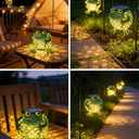 Solar Lanterns Outdoor, Solar Lights Outdoor Garden Decor, Waterproof Outdoor Hanging Lantern Solar Garden Lights Frog for Outside Patio Yard, Lawn, Porch, Backyard Decoration