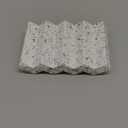 Zig Zag Terrazzo Stone Soap Dish for Bathroom Sink - Concrete Soap Saver for Bar Soap Holder for Shower - Sponge Holder - Self Draining Soap Dish Holder - Kitchen Soap Tray (White)