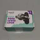 Door Lever Lock (4 Pack) Prevents Toddlers from Opening Doors. 3.25" L * 1.5" W * 4.5" H Easy One Hand Operation for Adults. Durable ABS with 3M Adhesive Backing. Simple Install (Black)