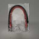 2 AWG Flexible Battery Cable with 5/16" Terminals - OFC Pure Copper Inverter & Welding Wire for Automotive Solar RV Motorcycle (Red + Black 1.5FT Pair)