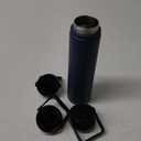 Insulated Water Bottle 24oz Stainless Steel Sport Bottles with 3 Lids,Navy Blue