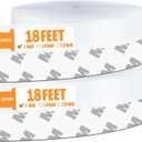 36 Ft Weather Stripping Door Seal Strip Tape,Silicone Door Draft Stopper,Self Adhesive Shower Door Bottom Seal and Door Insulation Strip for Door Frame Windows and Glass Gaps (Transparent, 25mm) (1 in x 36 ft)