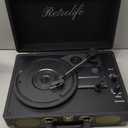 Vinyl Record Player 3Speed Bluetooth Suitcase Portable Belt Driven Record Player with Built in Speakers RCA Line Out AUX in Headphone Jack Vintage Turntable