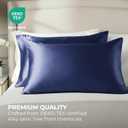 Pure Bedding Satin Pillowcase 2 Pack - King Size (20"x40", Midnight Blue) - Silky Pillow Cases for Hair and Skin - Satin Pillow Covers with Envelope Closure - Extra Soft Premium Microfiber
