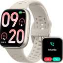 Smart Watches for Women/Men Android iPhone, [1.85" AMOLED Screen] Smartwatch Fitness Tracker 3ATM Waterproof with Bluetooth Calls, AI Control, Heart Rate/SpO2/Sleep Monitor