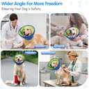 Soft Dog Cone Collar Alternative - Adjustable Comfy Cones for Large/Medium/Small Dogs to Stop Licking After Surgery, Comfortable Fabric Elizabethan Collars, Head Cone of Shame for Neuter Recovery (L) (Blue)