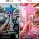2 x Fairy Pay Credit Card Wand - 14.2" Magic Tap to Pay Debit Card Holder | Contactless Payment Gift for Women with Long Nails at Fast Food Drive Thru & Coffee Shops, 1 count