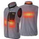 PROSmart Heated Vest Polar Fleece Lightweight Waistcoat with USB Battery Pack for Men and Women (Unisex) (Small, Gray)