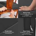 Dmsky Patio Chair Cushion,19 x 19 x 3.7 Inch Outdoor Chair Cushions for Patio Furniture,Waterproof Seat Cushions with Ties, Garden Sofa Couch Chair Pads with Handle Set of 2(Gray)