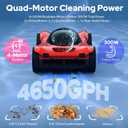 FL-01 Robotic Pool Vacuum Cleaner for Large Pool Up to 6458 Sq.ft, 2.4GHz Wi-Fi Buoy Signal Receiver | 8H Runtime | Pool Vacuum Robot for In-Ground Pools, One-Button Auto Park Smart APP/Remote Control