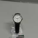 Timex Women's Easy Reader 25mm Watch – Silver-Tone Case White Dial with Black Leather Strap