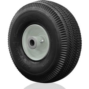 105-3471 Front Wheel and Tire Assembly Replacement for Toro 105-3471 - Compatible with TimeCutter & Exmark Quest Z-Turn Mowers 4.10x3.50-4 Tire, 3/4" ID Axle 4-1/4" Hub Length Grease Zerk - 1 Pack